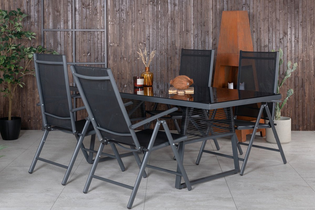 Lot de 2 - Chaise de jardin Bologna en Textilène/Aluminium