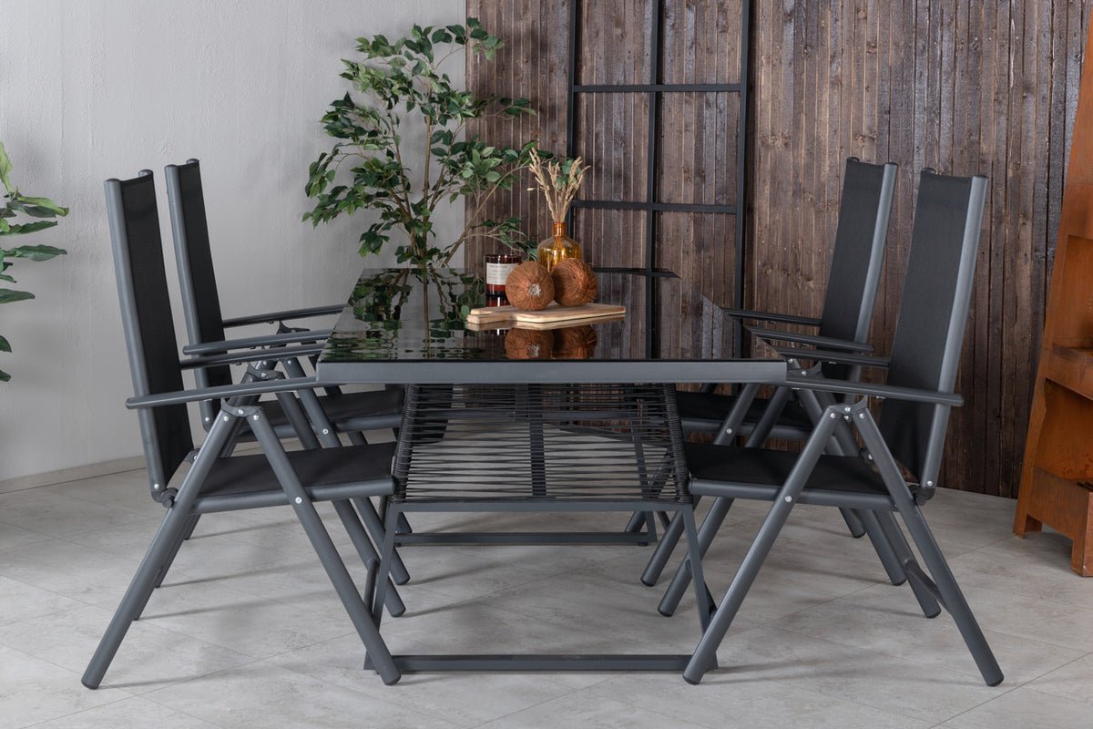 Lot de 2 - Chaise de jardin Bologna en Textilène/Aluminium