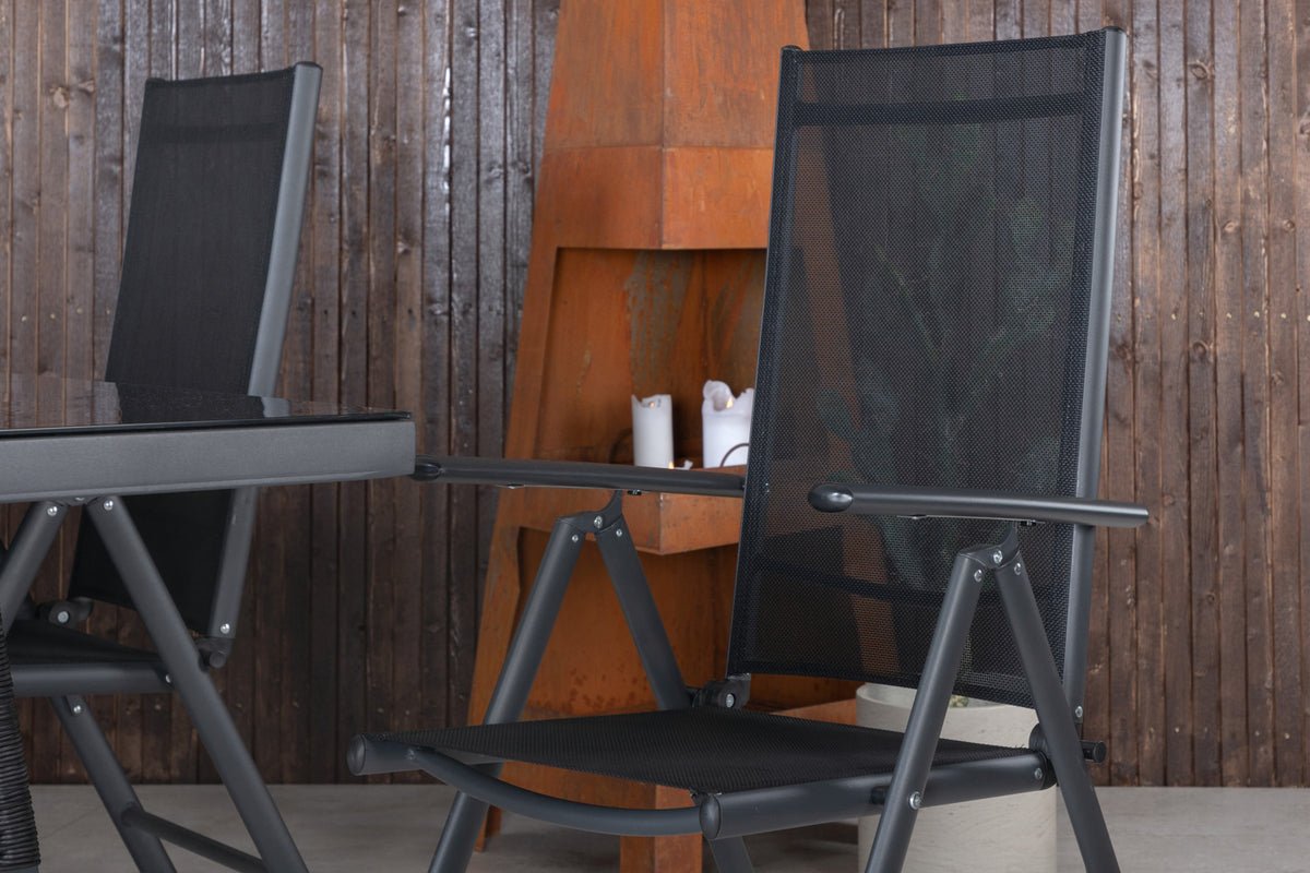 Lot de 2 - Chaise de jardin Bologna en Textilène/Aluminium