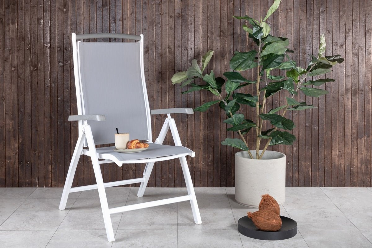 Ensemble de 2 chaises de jardin Alberto en Textilène/Aluminium