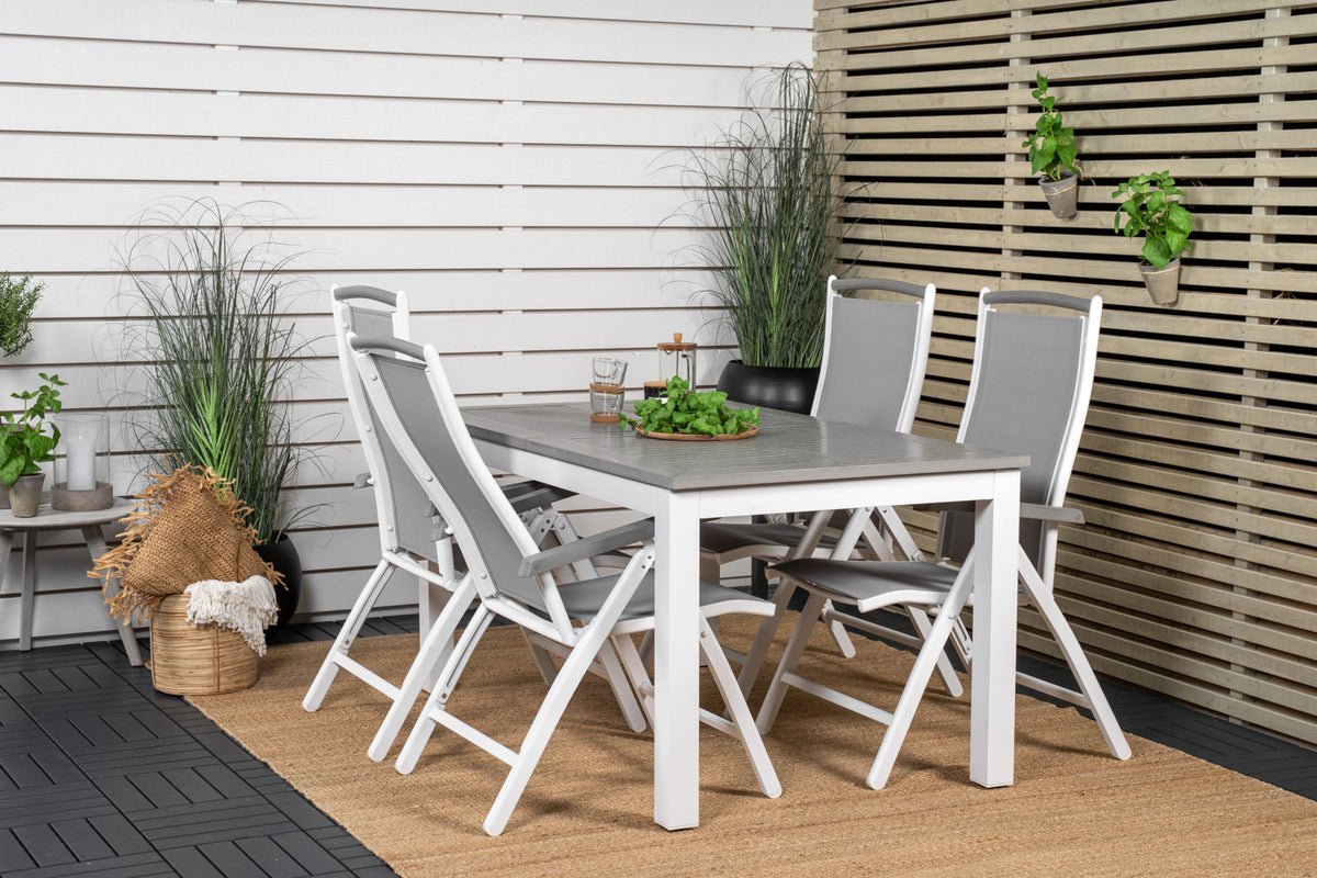 Ensemble de 2 chaises de jardin Alberto en Textilène/Aluminium