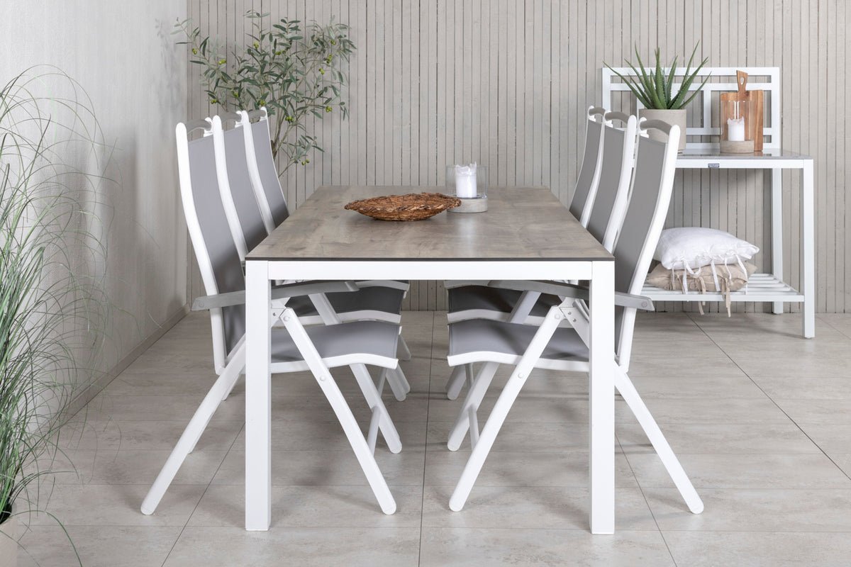 Ensemble de 2 chaises de jardin Alberto en Textilène/Aluminium