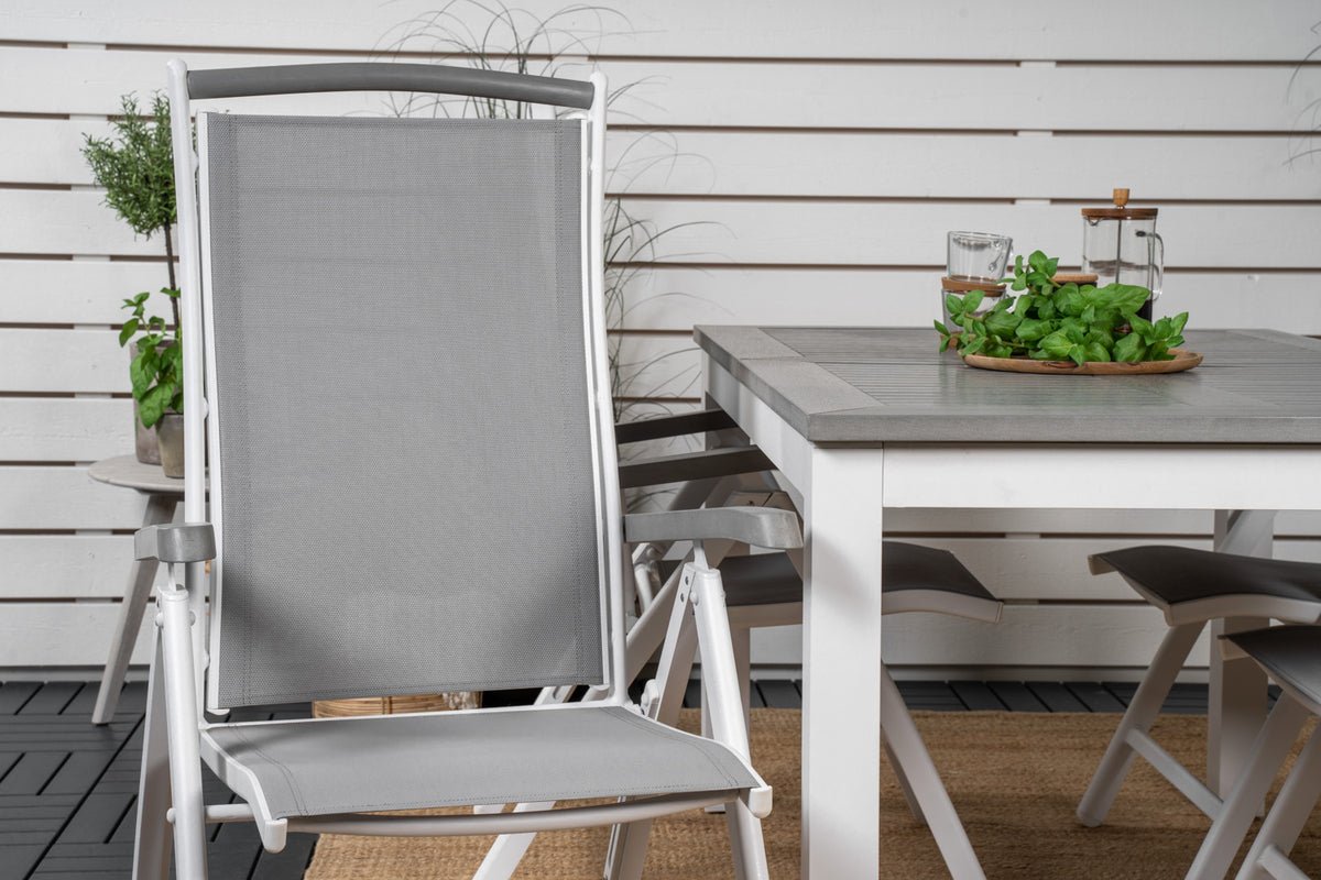 Ensemble de 2 chaises de jardin Alberto en Textilène/Aluminium