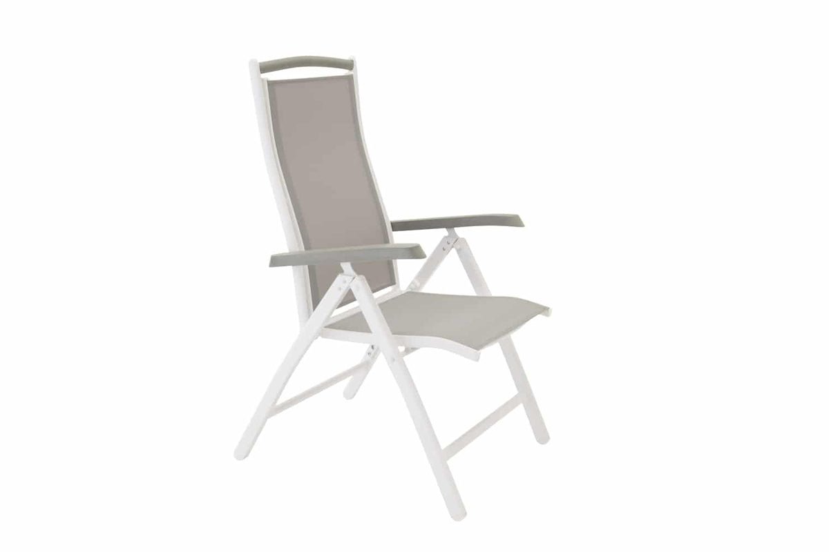 Ensemble de 2 chaises de jardin Alberto en Textilène/Aluminium