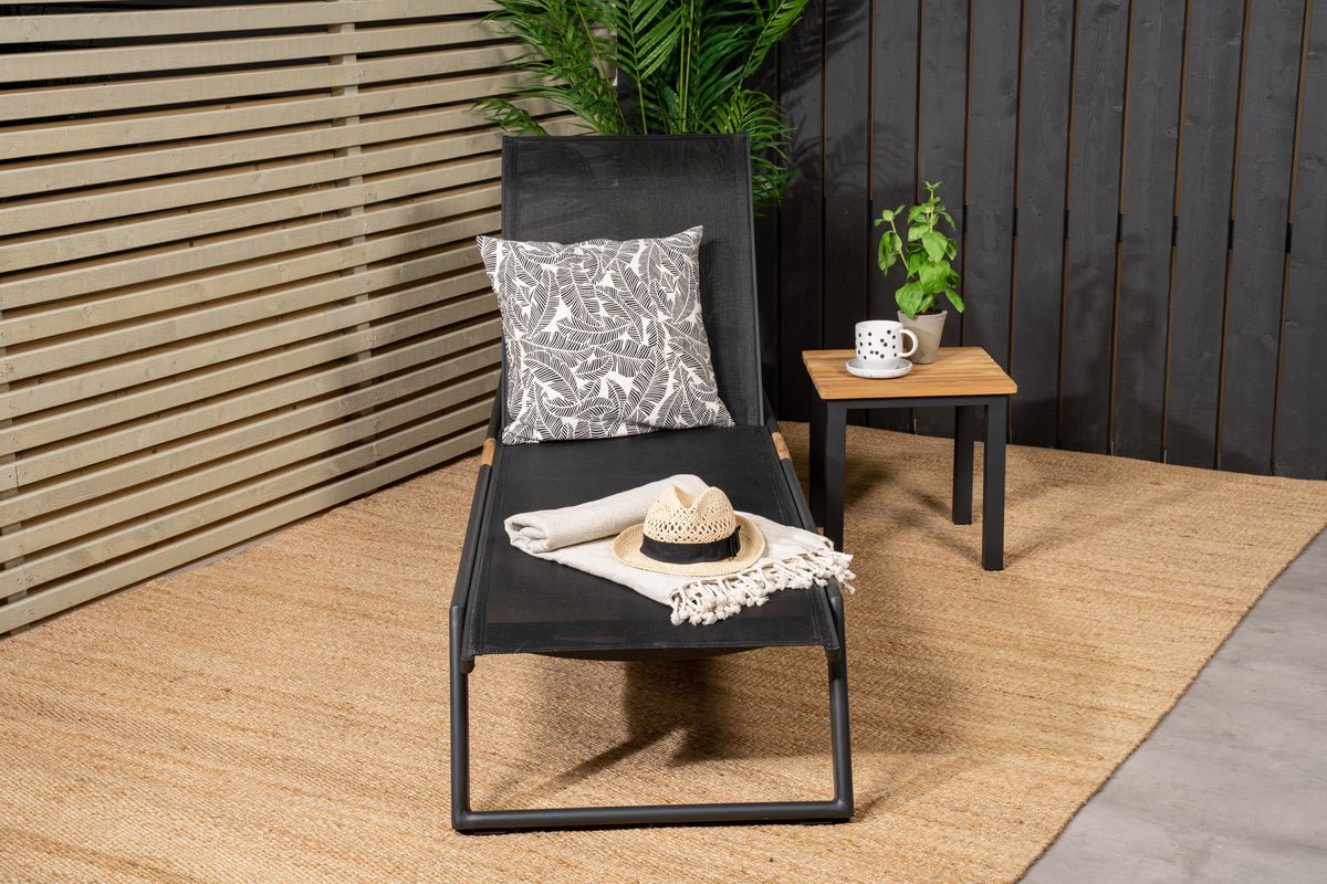 Lot de 2 - Chaise longue Brésil en textilène et aluminium