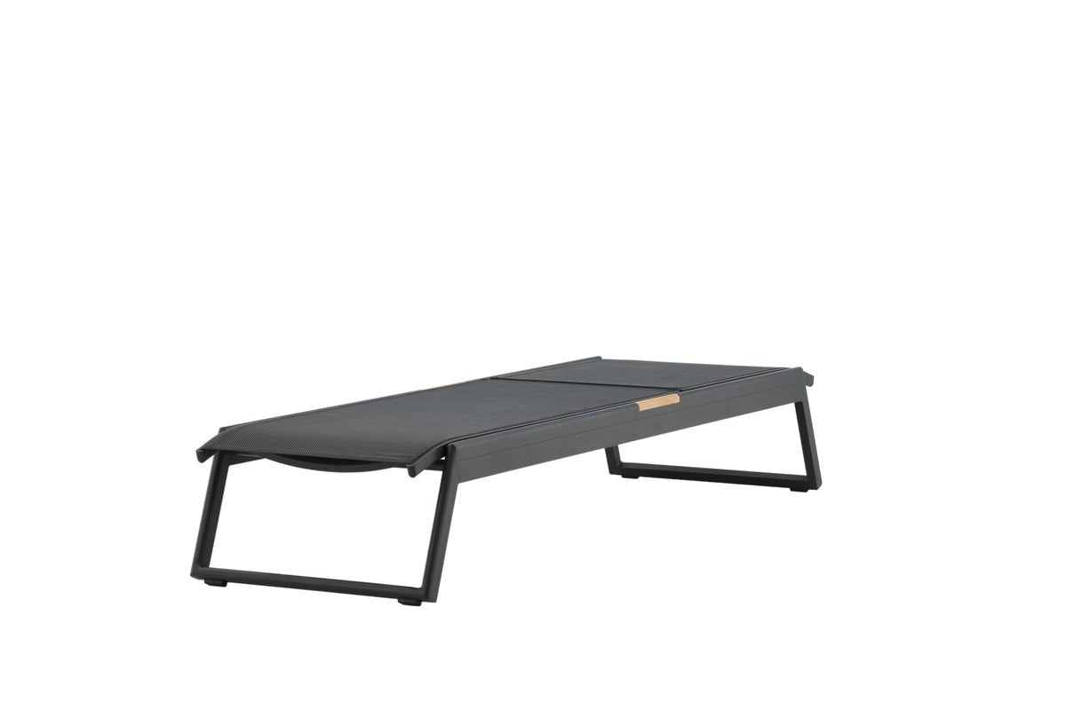 Lot de 2 - Chaise longue Brésil en textilène et aluminium