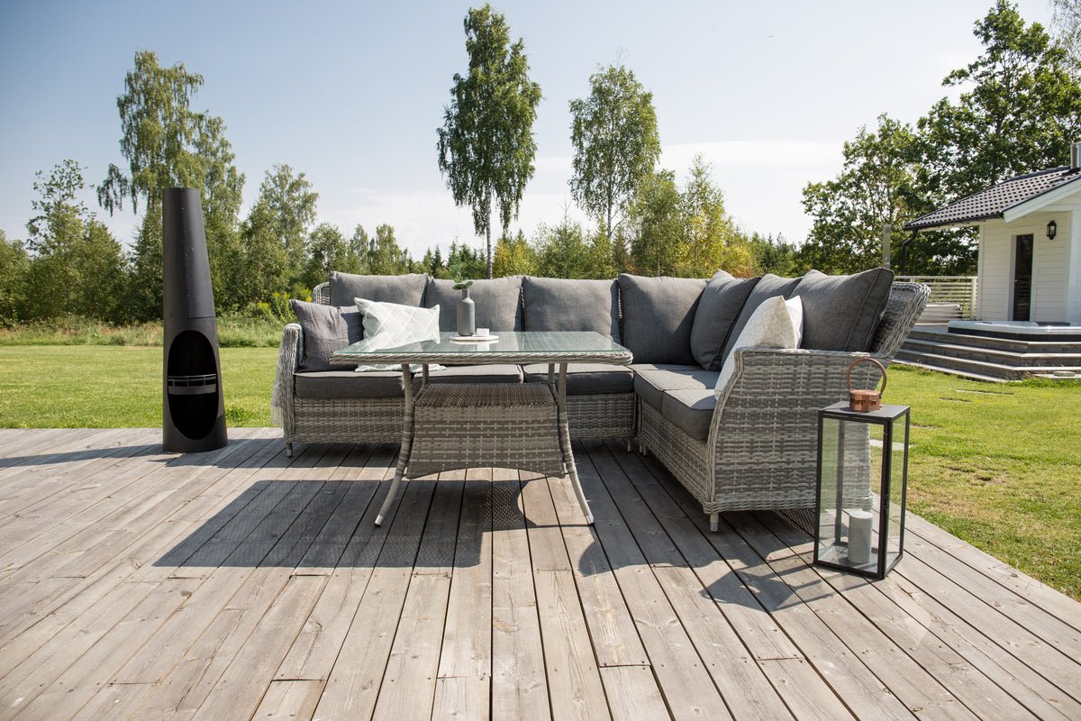 Corbeille à feu Wilkus - cheminée cylindrique en Noir