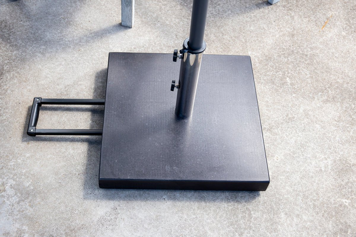 Pied de parasol de jardin Mauritius - en granit disponible en 3 couleurs