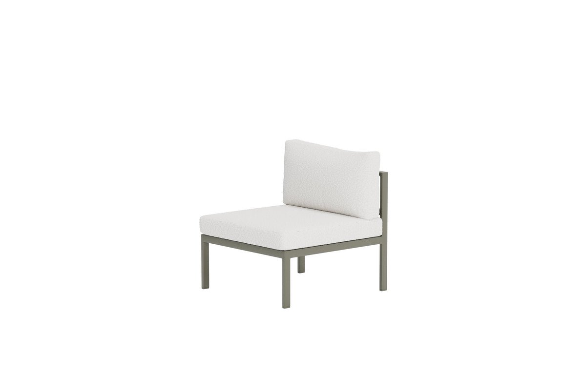 Banc de jardin modulable Borelio - En aluminium beige ou brun