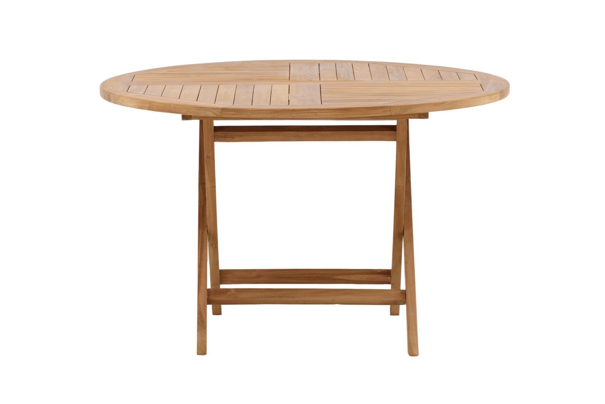 Table de jardin Oraya - une table à manger ronde en teck