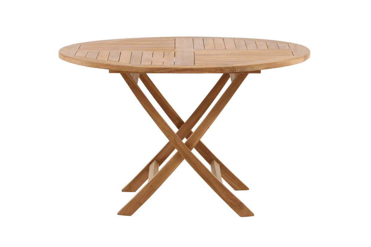 Table de jardin Oraya - une table à manger ronde en teck