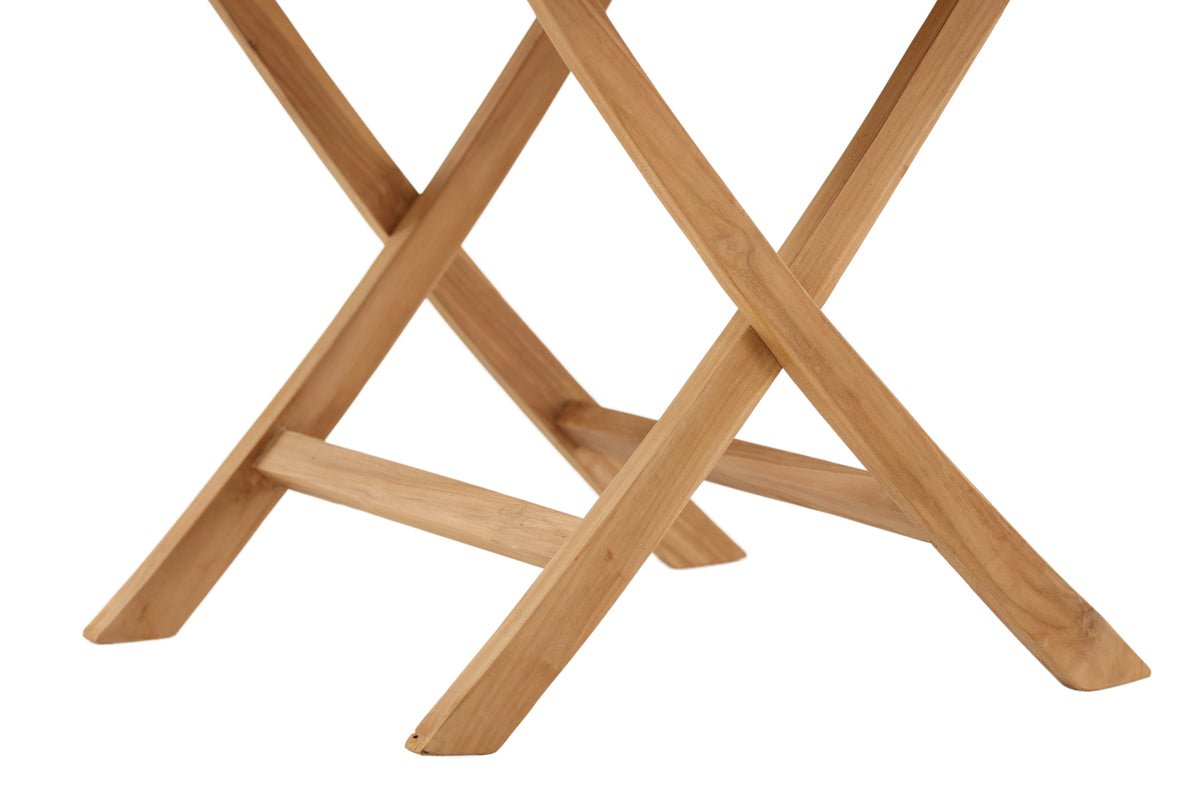 Table de jardin Oraya - une table à manger ronde en teck