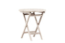 Table basse Greek - Ø70 en teck blanc