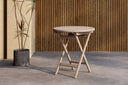 Table basse Greek - Ø70 en teck blanc