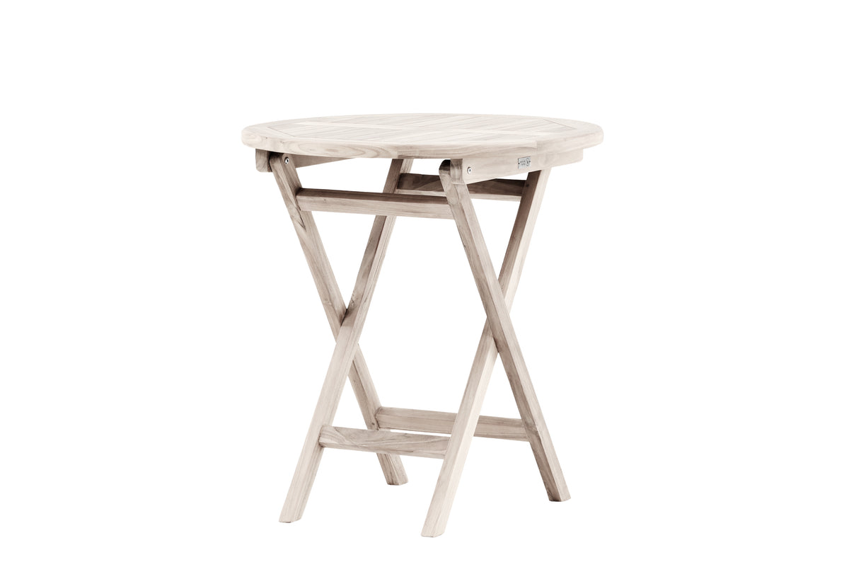 Kaffeetisch Greek -  Ø70 aus Teakholz in Weiß