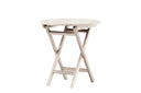 Table basse Greek - Ø70 en teck blanc
