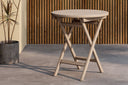 Table basse Greek - Ø70 en teck blanc