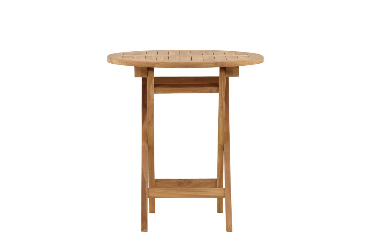 Table de jardin Mali - une table de café ronde en teck avec fonction pliable