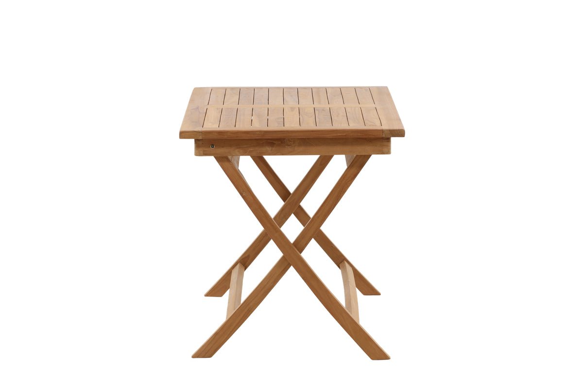 Table de jardin Siana - une table à manger carrée en bois de teck