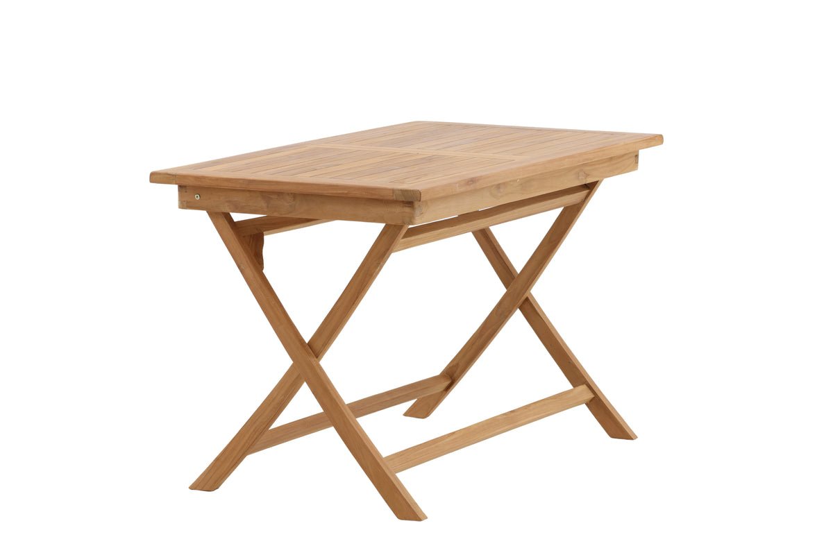 Table de jardin Siana - une table à manger carrée en bois de teck