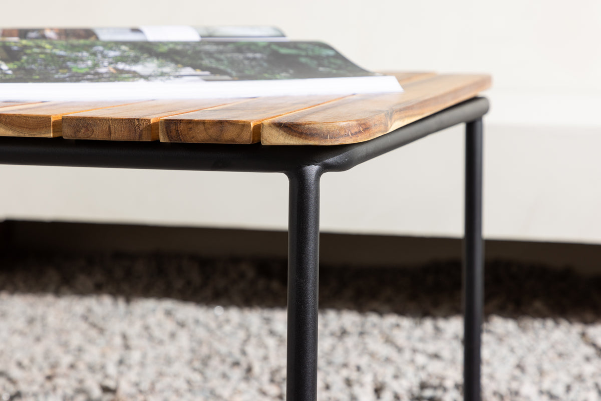 Table basse de jardin Berit - Avec plateau en acacia aspect naturel