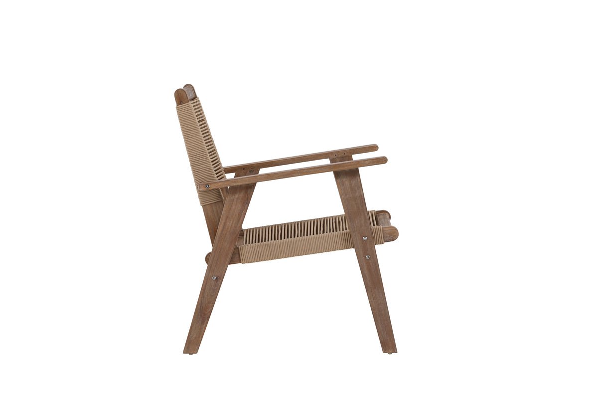 Fauteuil lounge de jardin April - En bois d'acacia brun