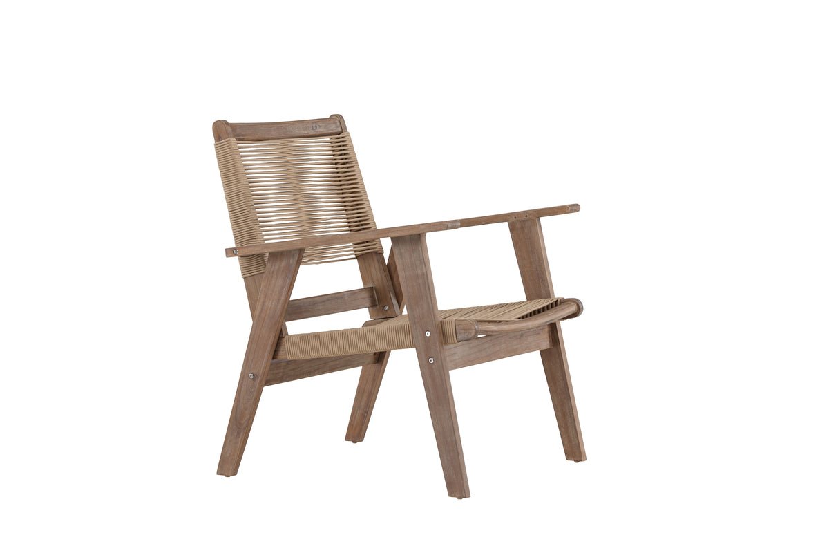 Fauteuil lounge de jardin April - En bois d'acacia brun