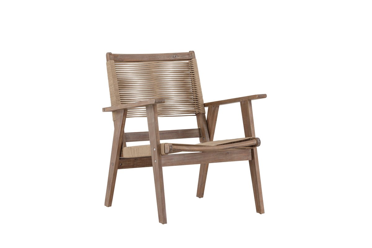 Fauteuil lounge de jardin April - En bois d'acacia brun