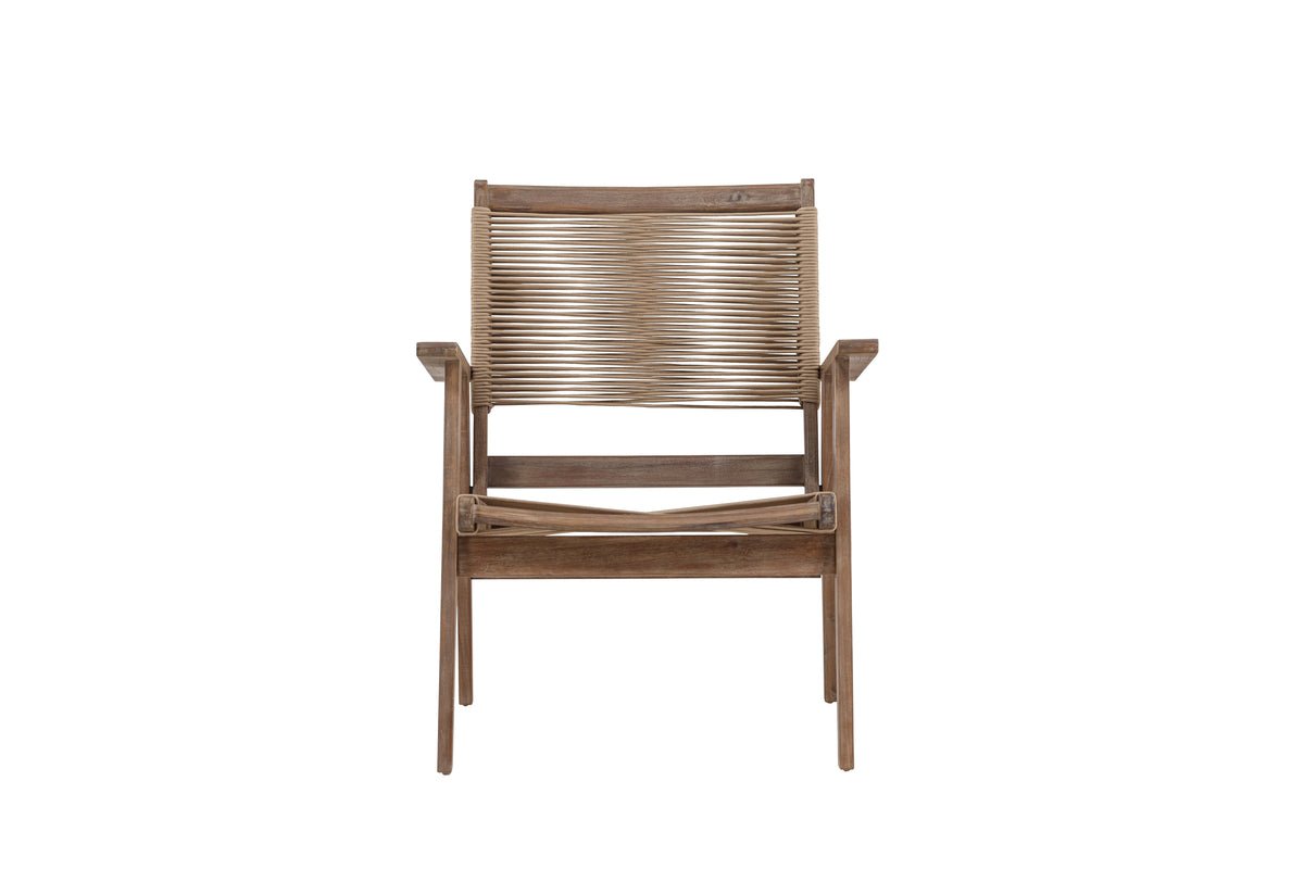 Fauteuil lounge de jardin April - En bois d'acacia brun