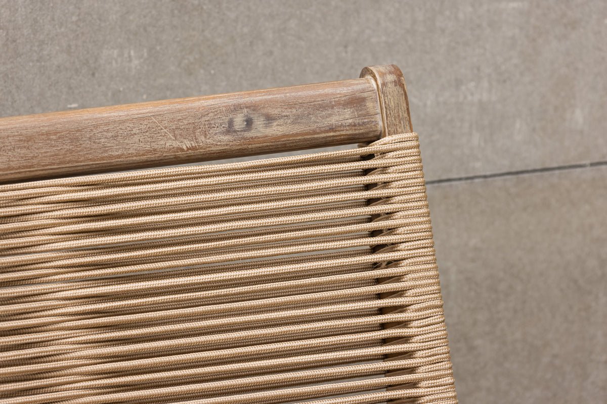 Fauteuil lounge de jardin April - En bois d'acacia brun