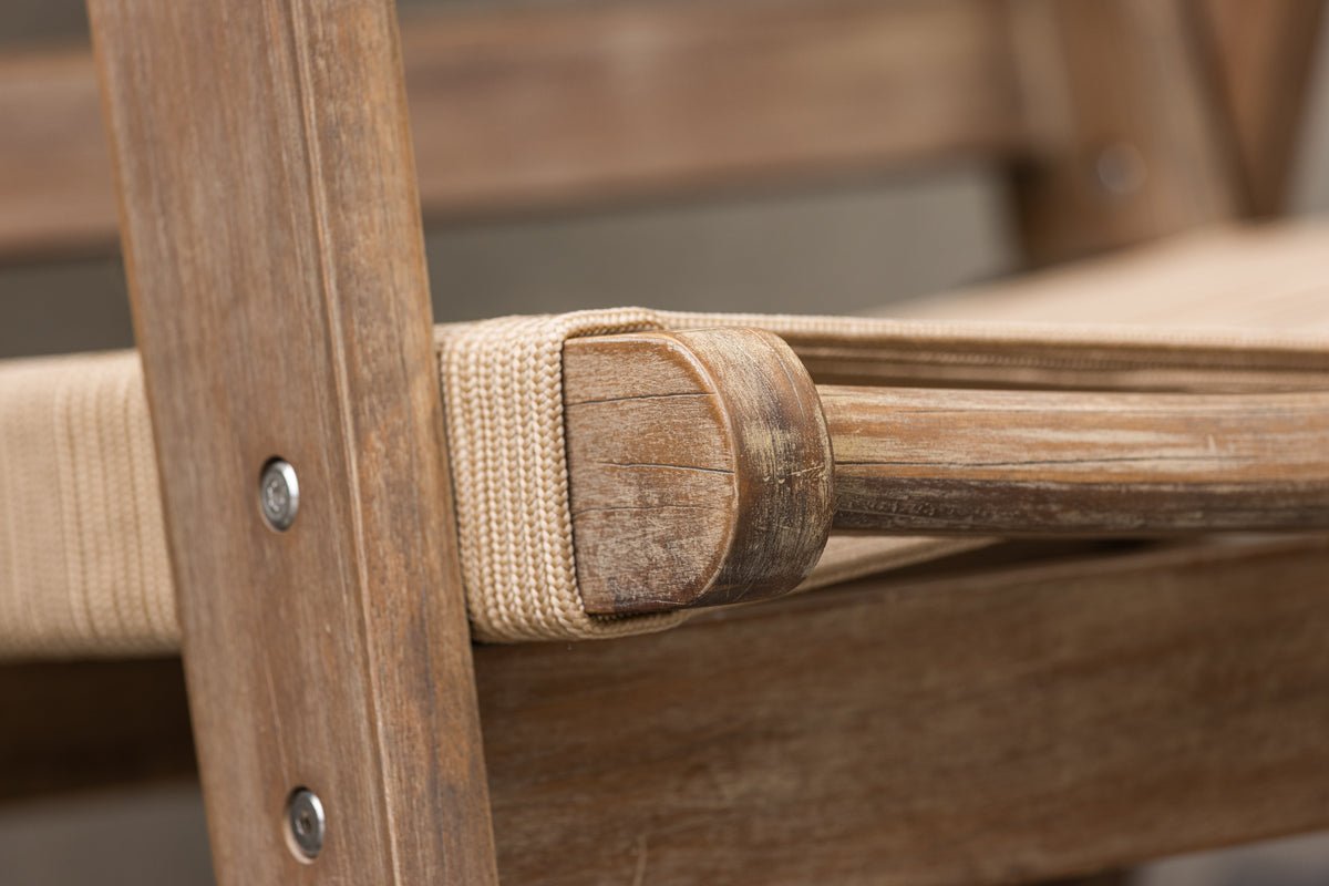 Fauteuil lounge de jardin April - En bois d'acacia brun