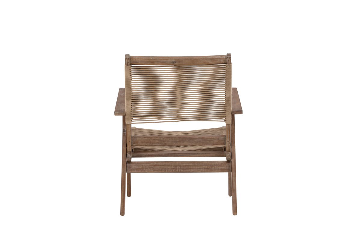 Fauteuil lounge de jardin April - En bois d'acacia brun