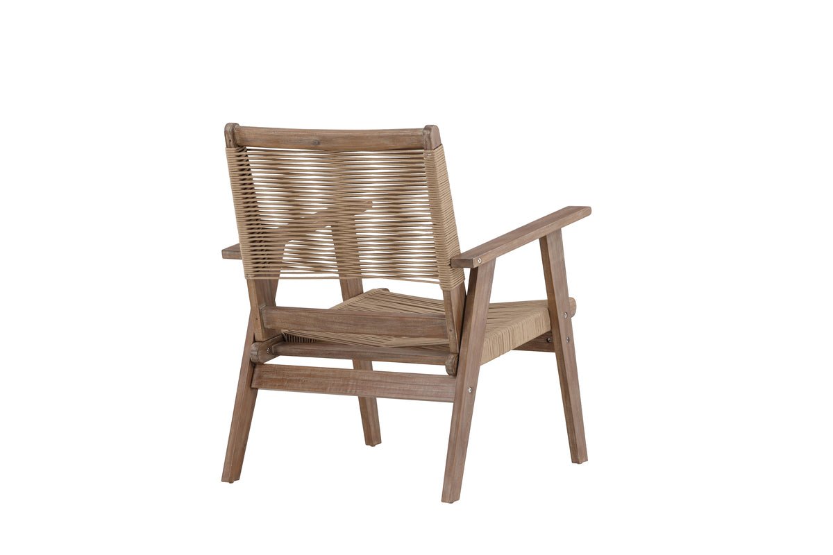 Fauteuil lounge de jardin April - En bois d'acacia brun