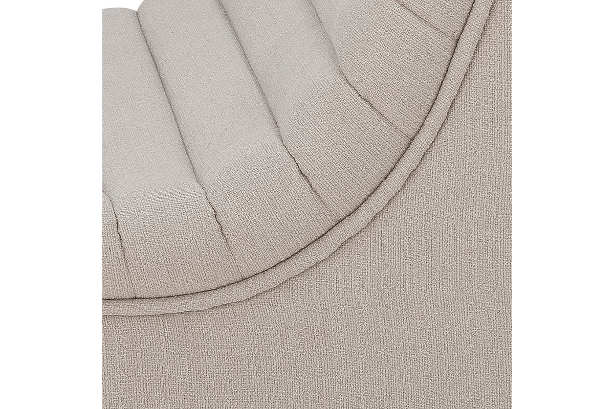 Fauteuil lounge Taupe - au style rétro moderne