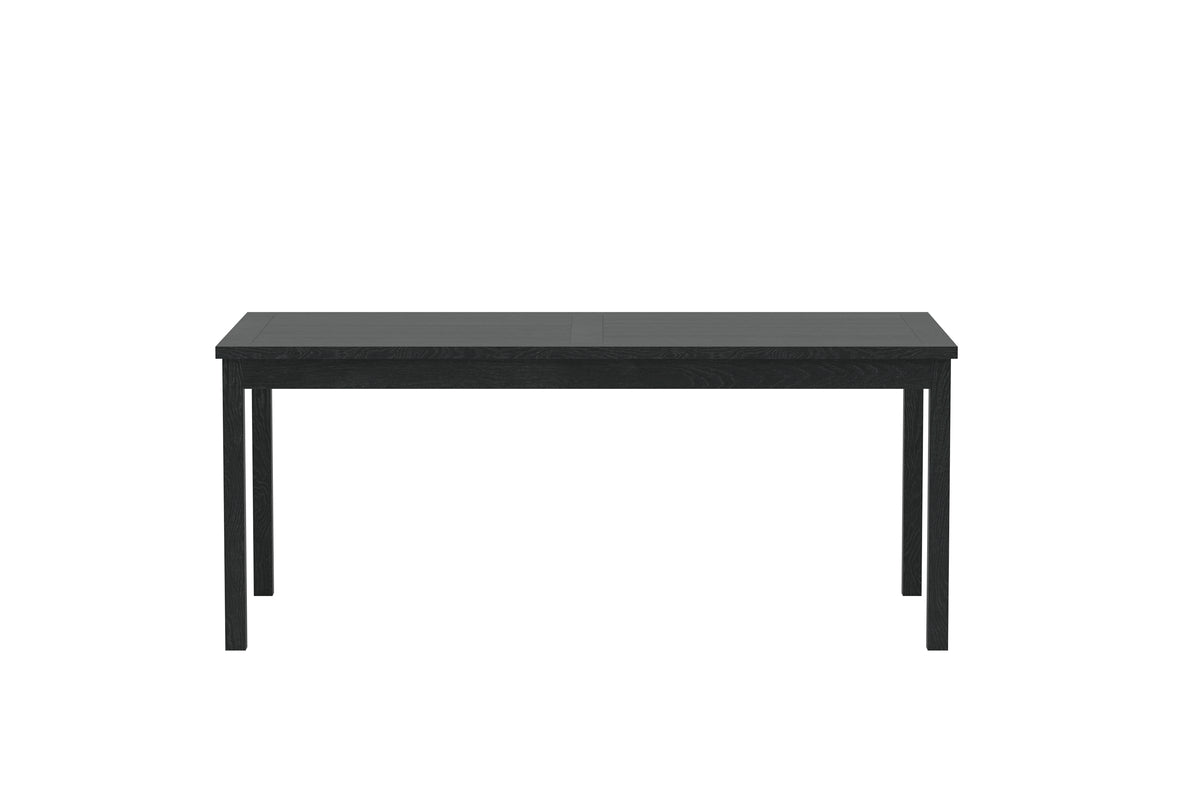 Table à manger de jardin Lago - 180x90 cm en teck blanchi ou noir