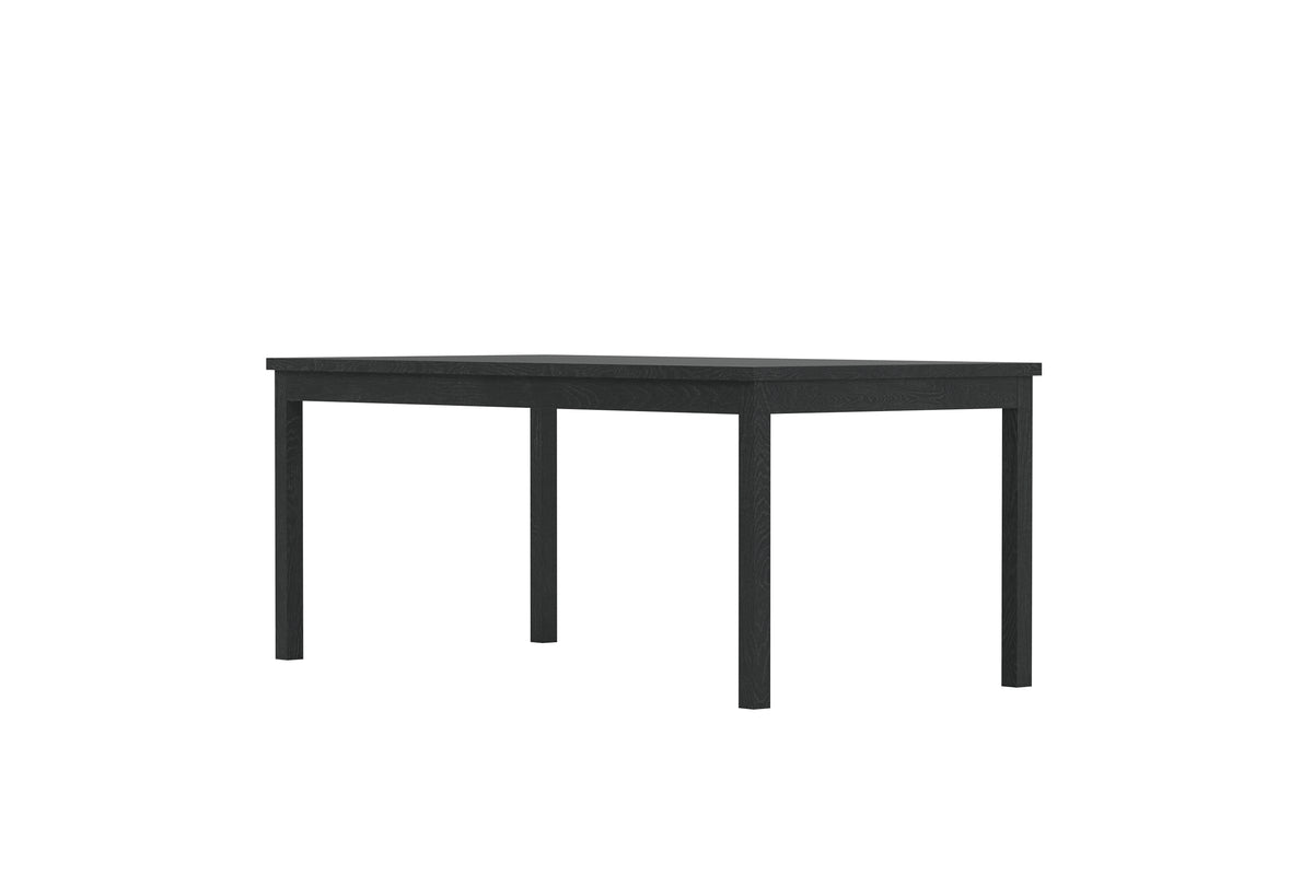Table à manger de jardin Lago - 180x90 cm en teck blanchi ou noir