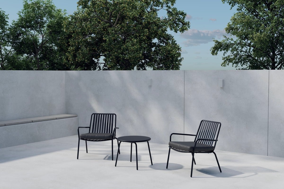 Ensemble lounge de jardin Ravo – ensemble 3 pièces avec chaises et table