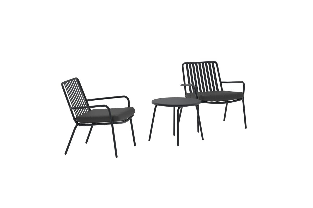 Ensemble lounge de jardin Ravo – ensemble 3 pièces avec chaises et table
