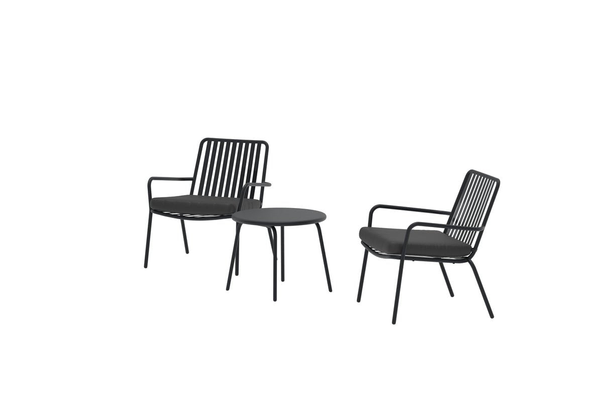 Ensemble lounge de jardin Ravo – ensemble 3 pièces avec chaises et table