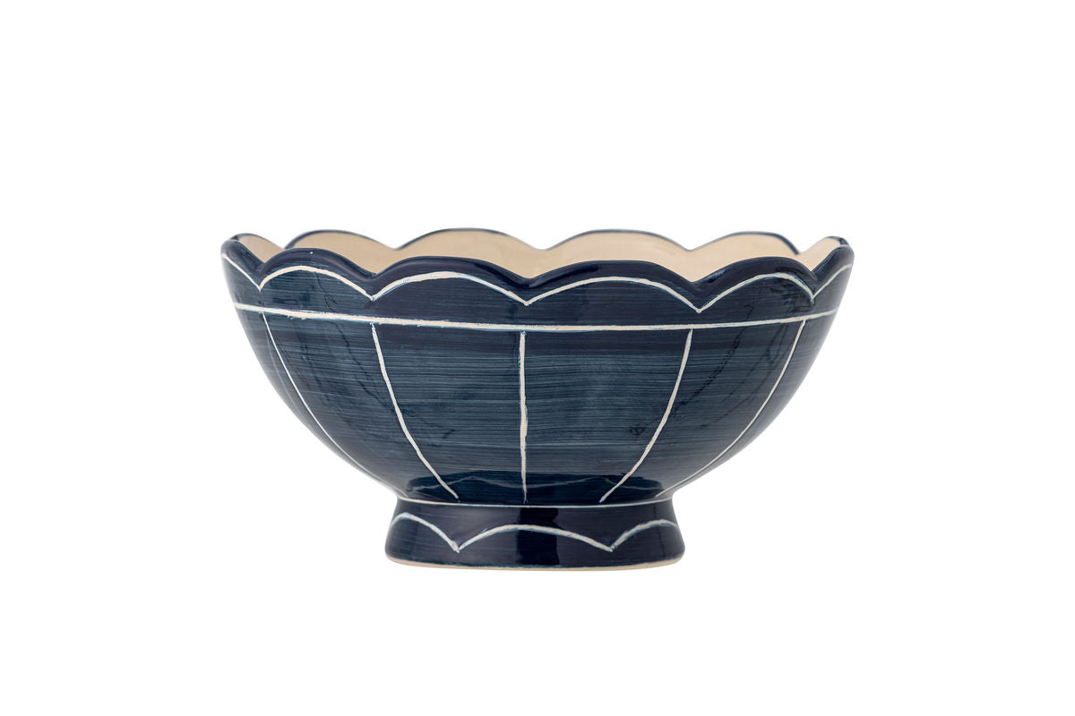 Bol Neria – Grès en Bleu avec détails peints à la main