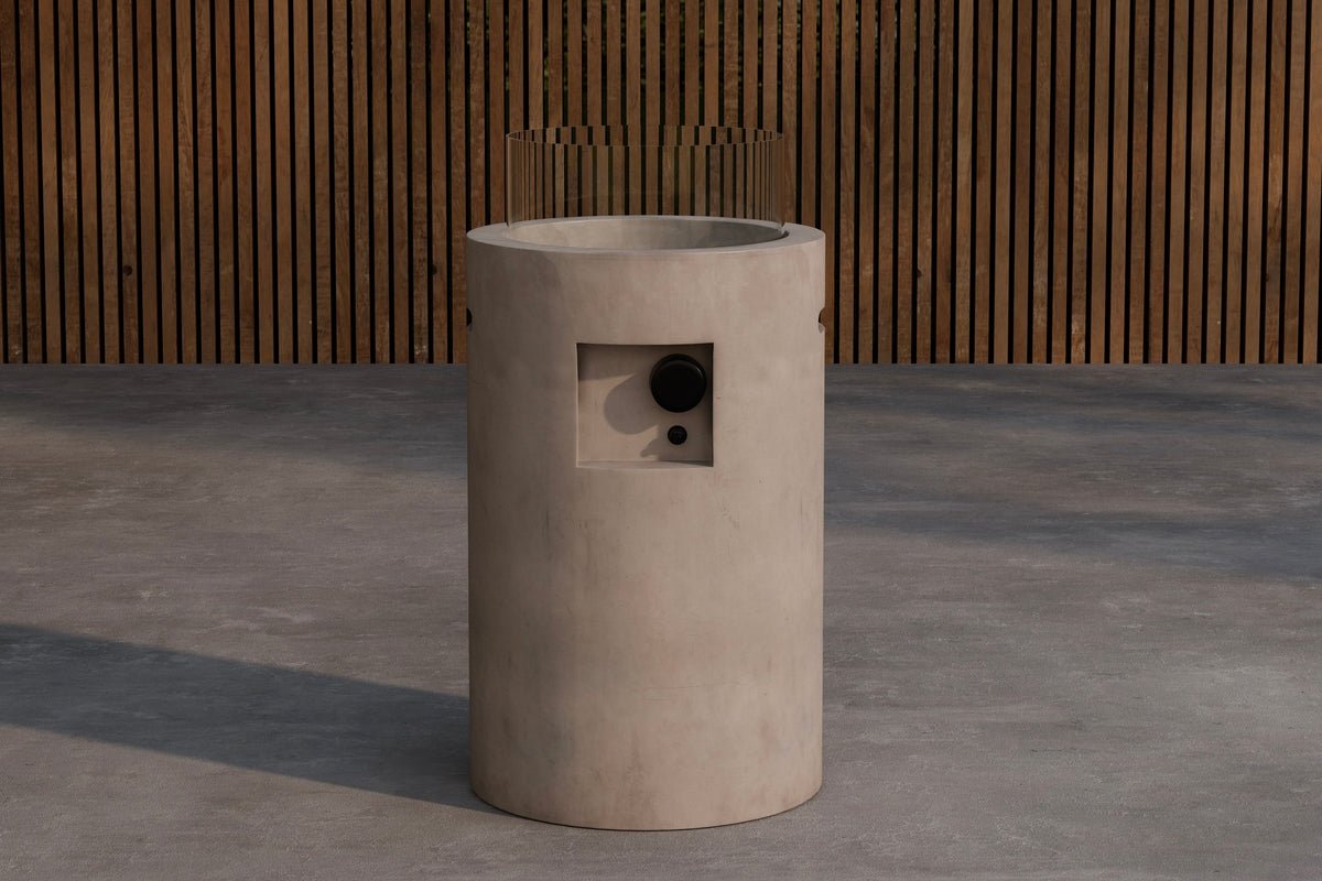 Foyer Kiva - de forme cylindrique et en fibrociment robuste