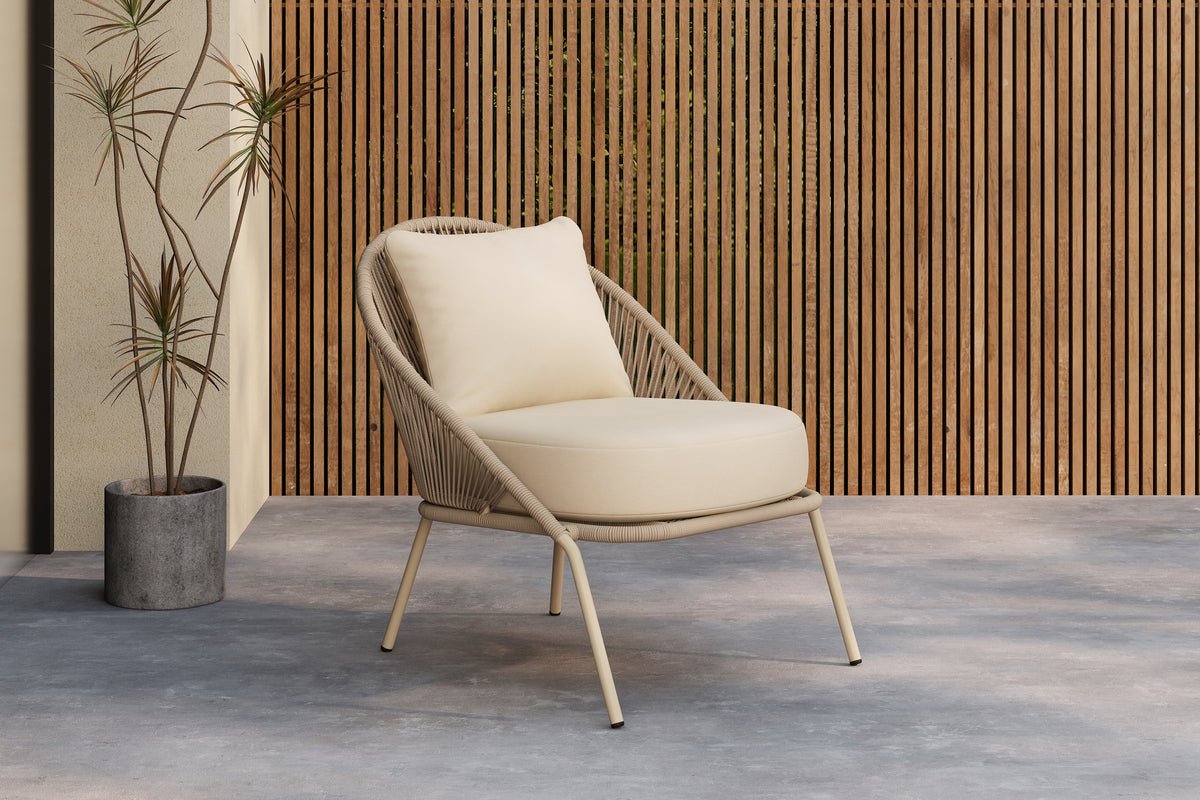 Ensemble de 2 - Fauteuils de jardin Orlina en Beige