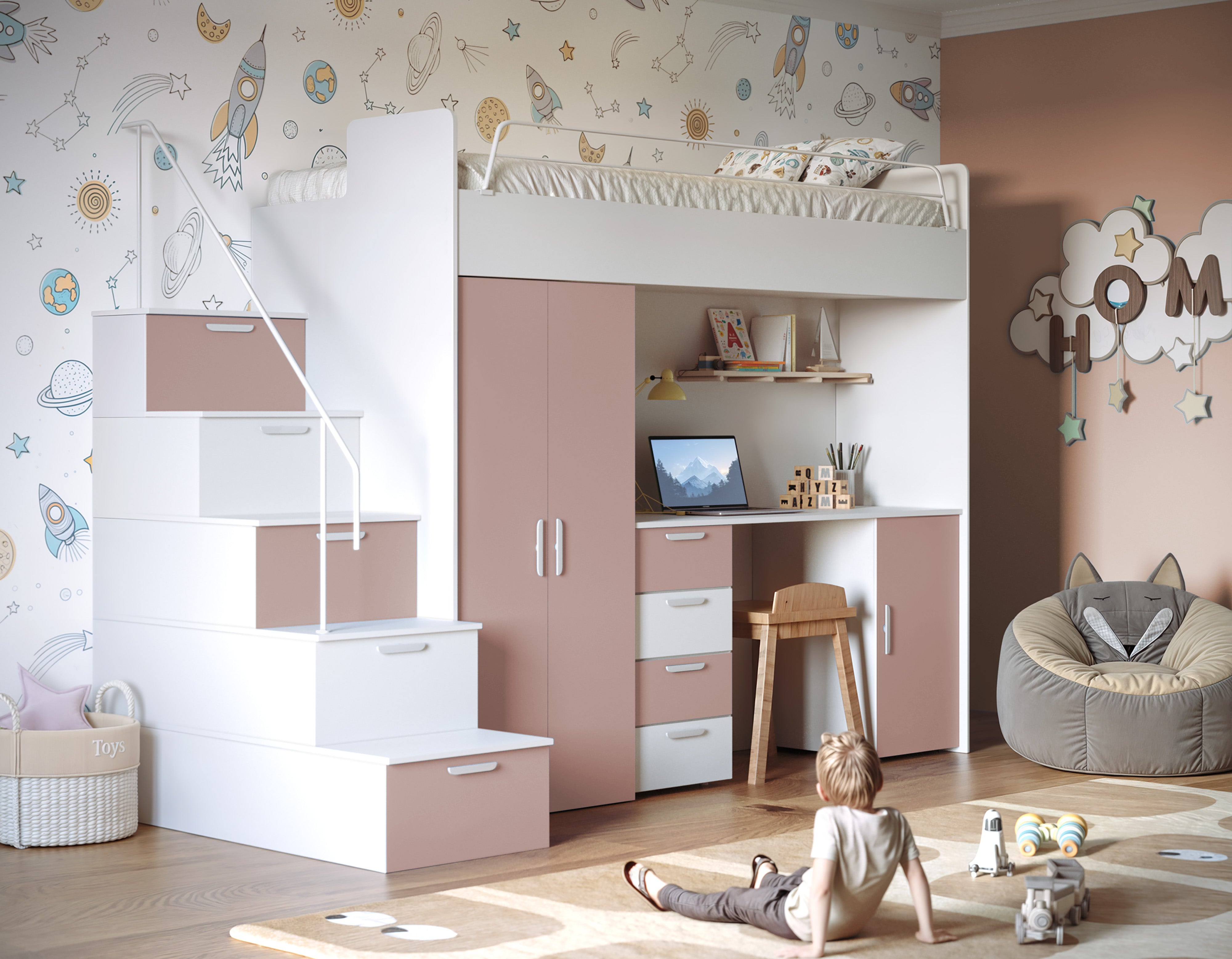Lit superposé pour enfants Dream surface mate