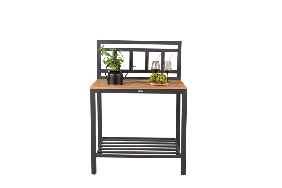 Ablagetisch Jana – Outdoor-Küchenmodul mit Teakholz-Arbeitsfläche