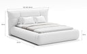 Lit rembourré design Gioia en Peluche Bouclé avec espace de rangement