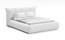 Lit rembourré design Gioia en Peluche Bouclé avec espace de rangement