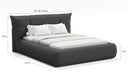 Lit rembourré design Gioia en Peluche Bouclé avec espace de rangement