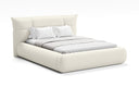Lit rembourré design Gioia en Peluche Bouclé avec espace de rangement