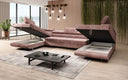 Designer Sofa Taormina mit Schlaf- und Klappfunktion in Cord