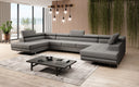 Designer Sofa Taormina mit Schlaf- und Klappfunktion in Bouclé